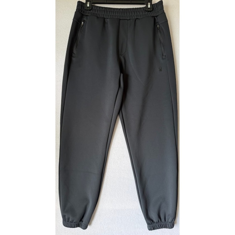 Spyder Active Joggers Pants Men Black Medium ProWeB Stretch Athletic Zip Pockets